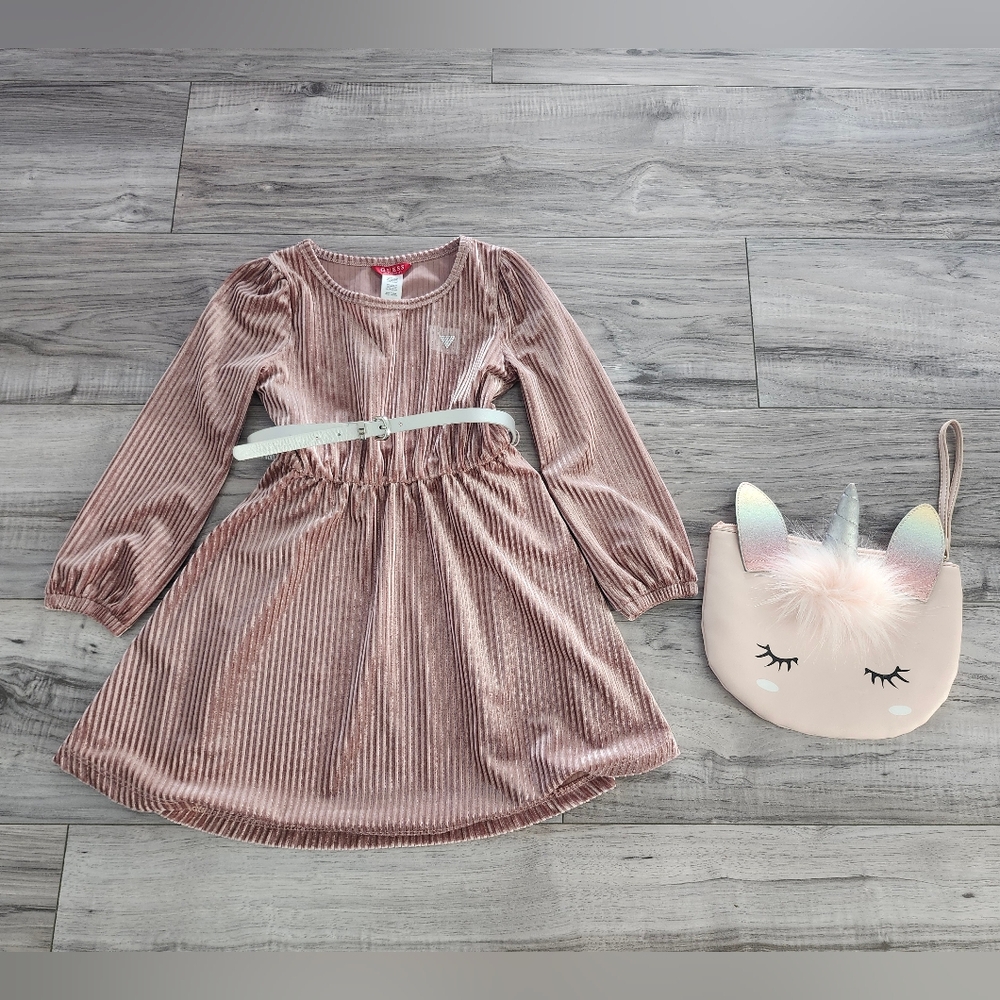 Guess Girl's Dress with Unicorn Purse